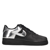 Sneakers in pelle con dettagli color argento specchiato 