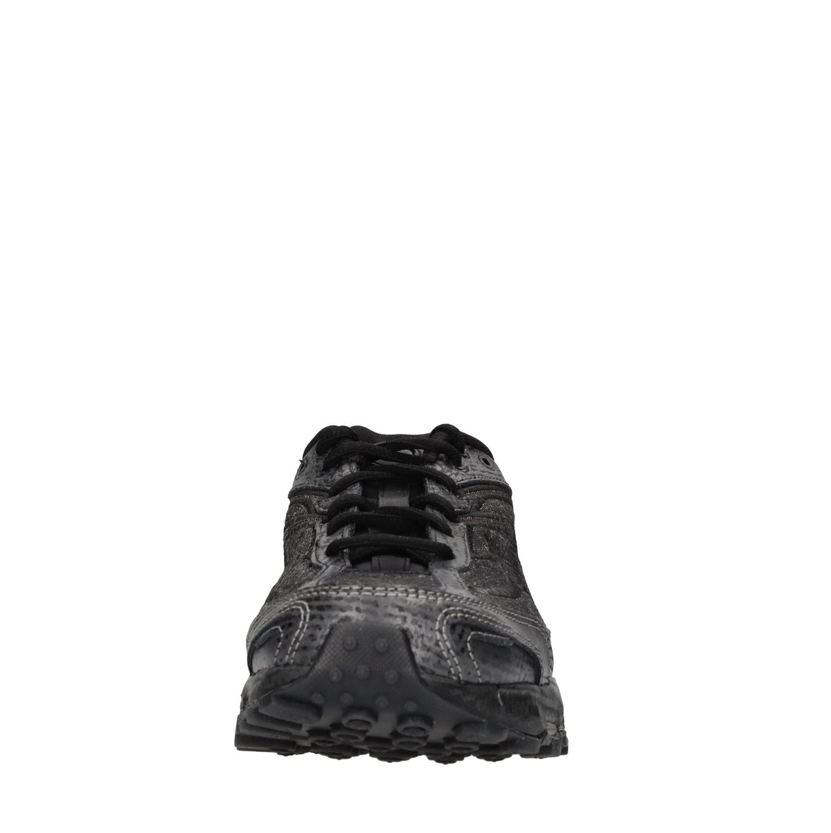 Sneakers in pelle e tessuto 