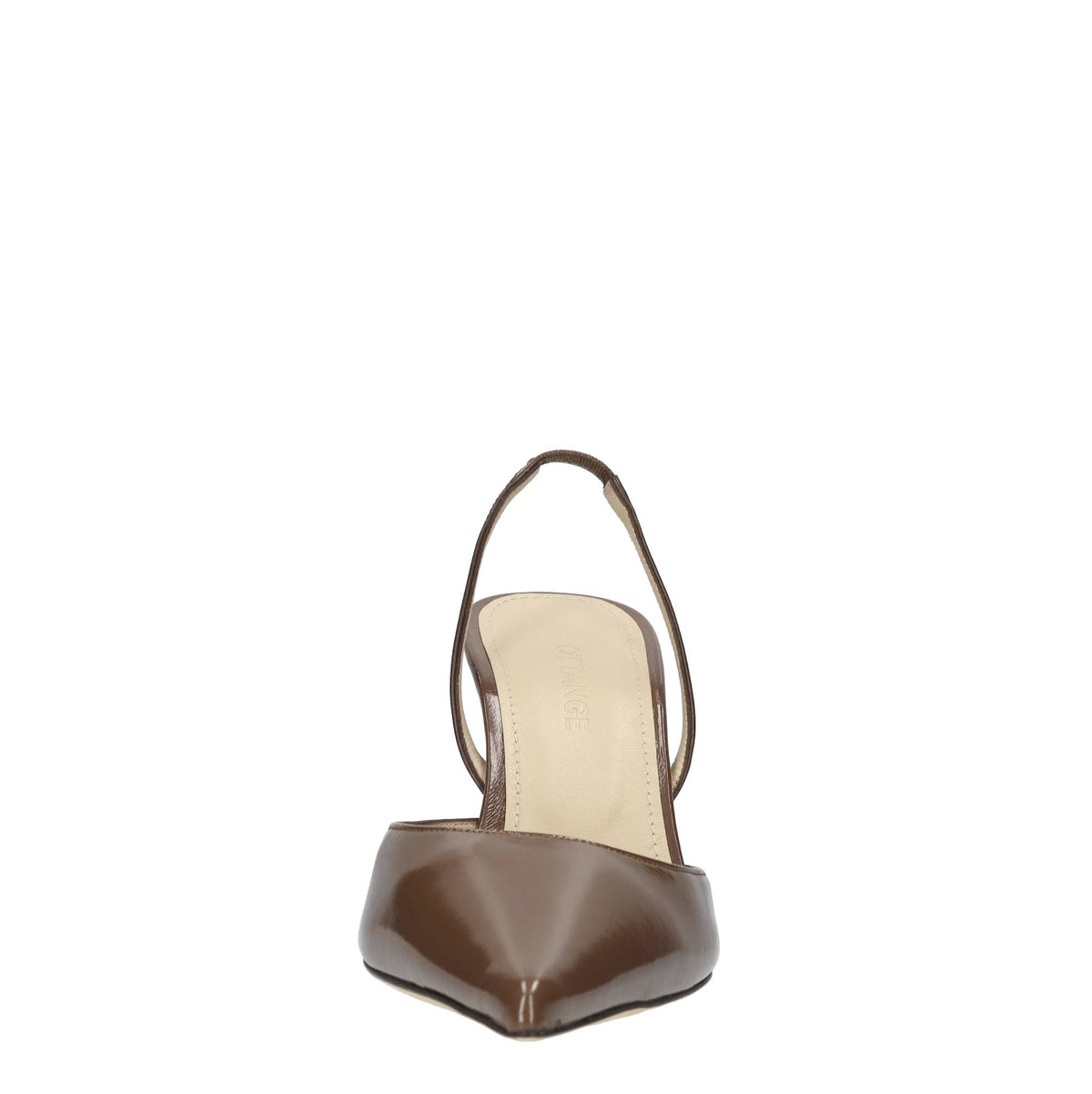 Décolleté  slingback in pelle 