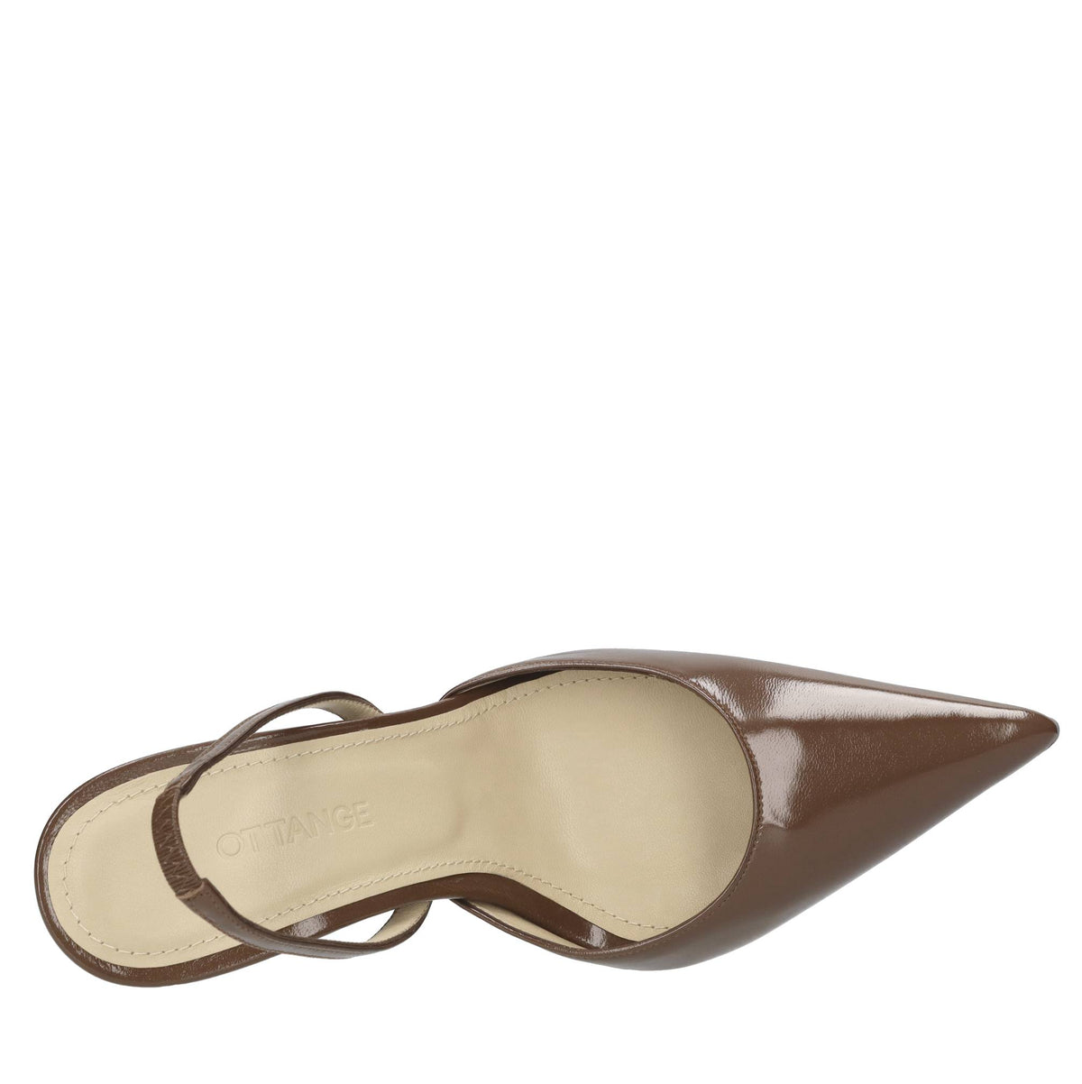 Décolleté  slingback in pelle 