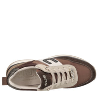 Sneakers in camoscio e tessuto 