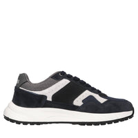 Sneakers in camoscio e tessuto 