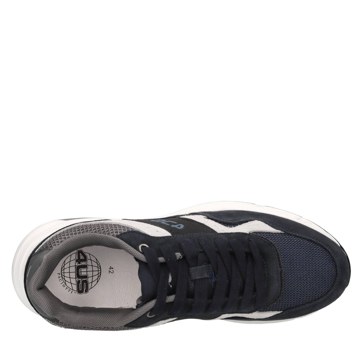 Sneakers in camoscio e tessuto 