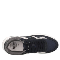 Sneakers in camoscio e tessuto 