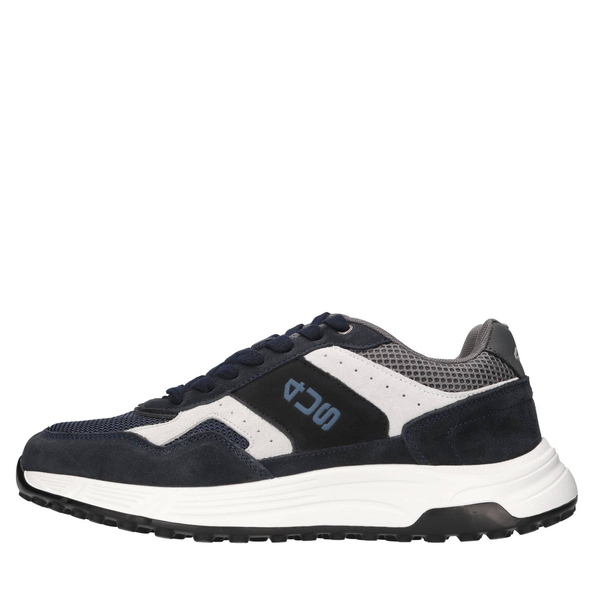 Sneakers in camoscio e tessuto 