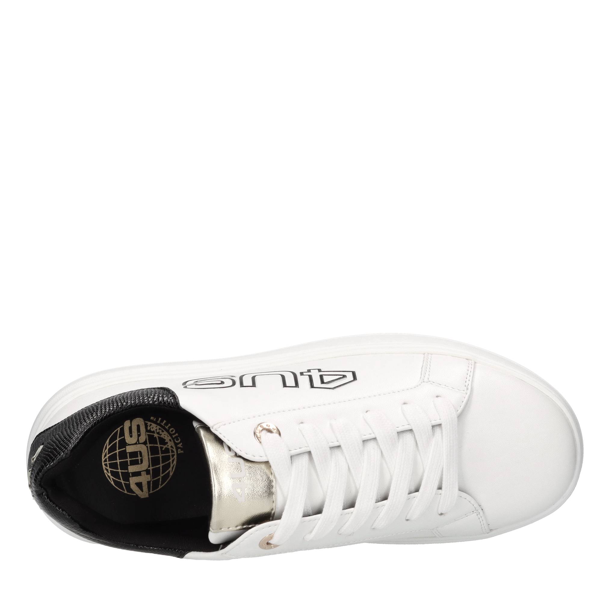 Sneakers in ecopelle e tessuto 