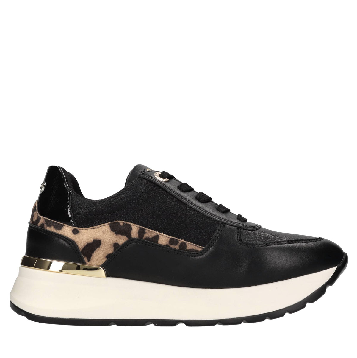 Sneakers in ecopelle e tessuto 
