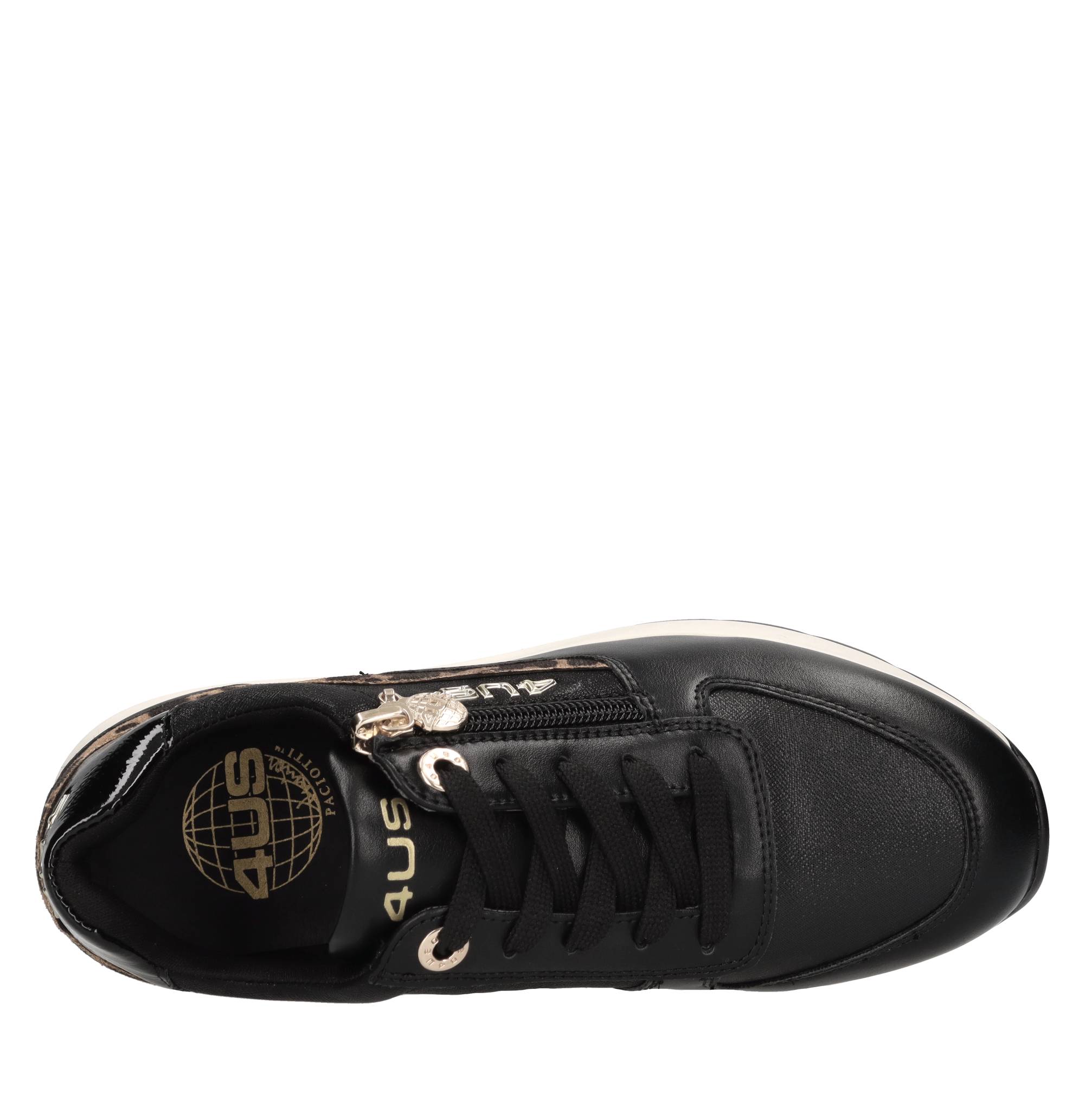 Sneakers in ecopelle e tessuto 