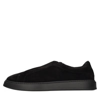 Sneakers slip-on in camoscio 