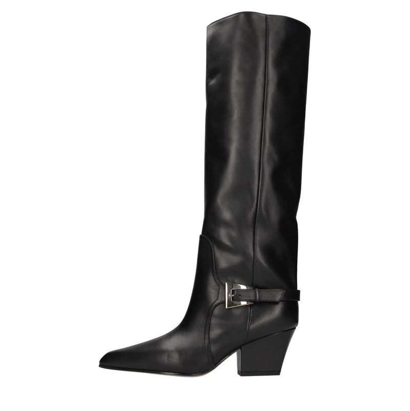 Stivali Jane Buckle in pelle 