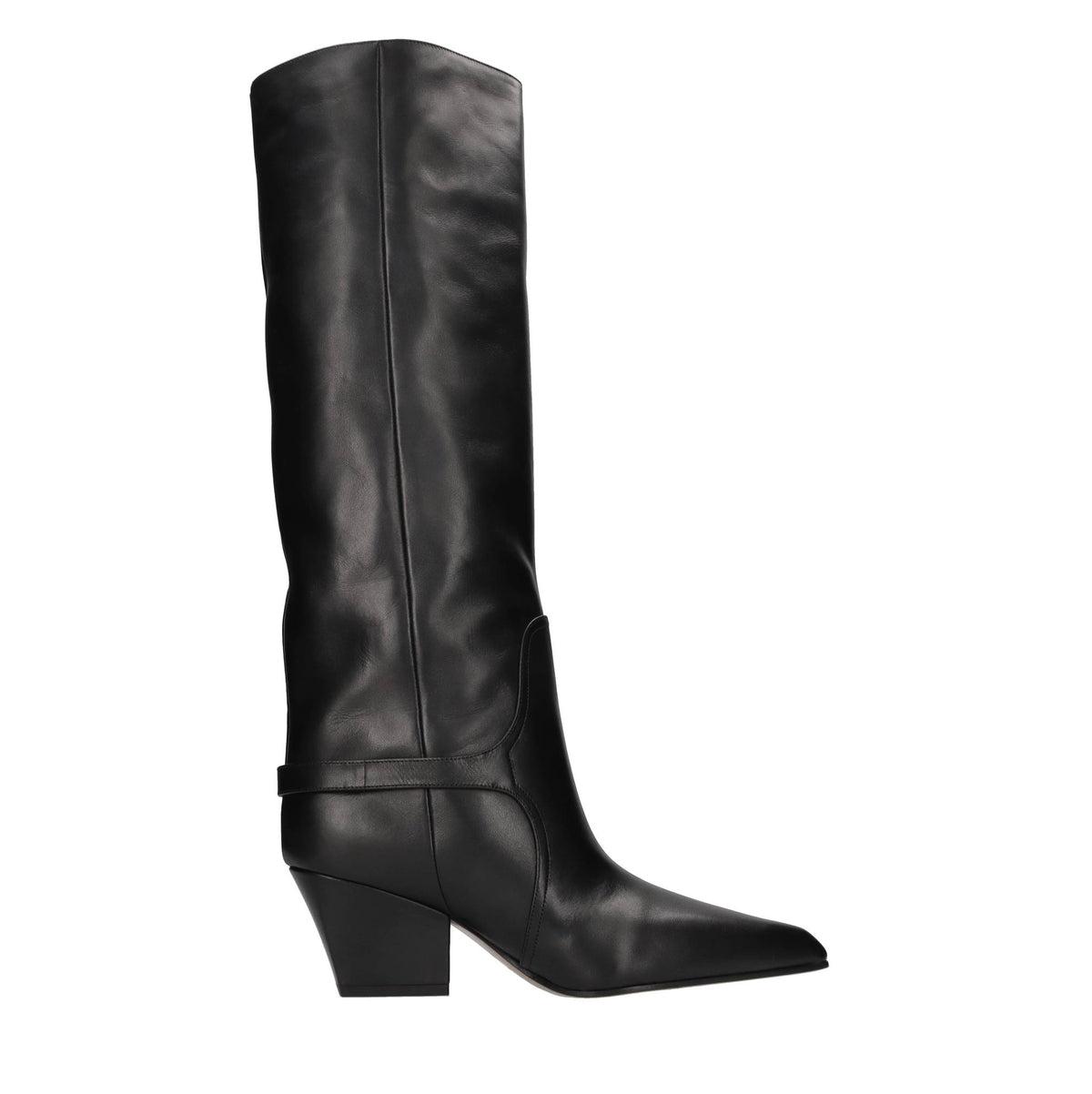 Stivali Jane Buckle in pelle 