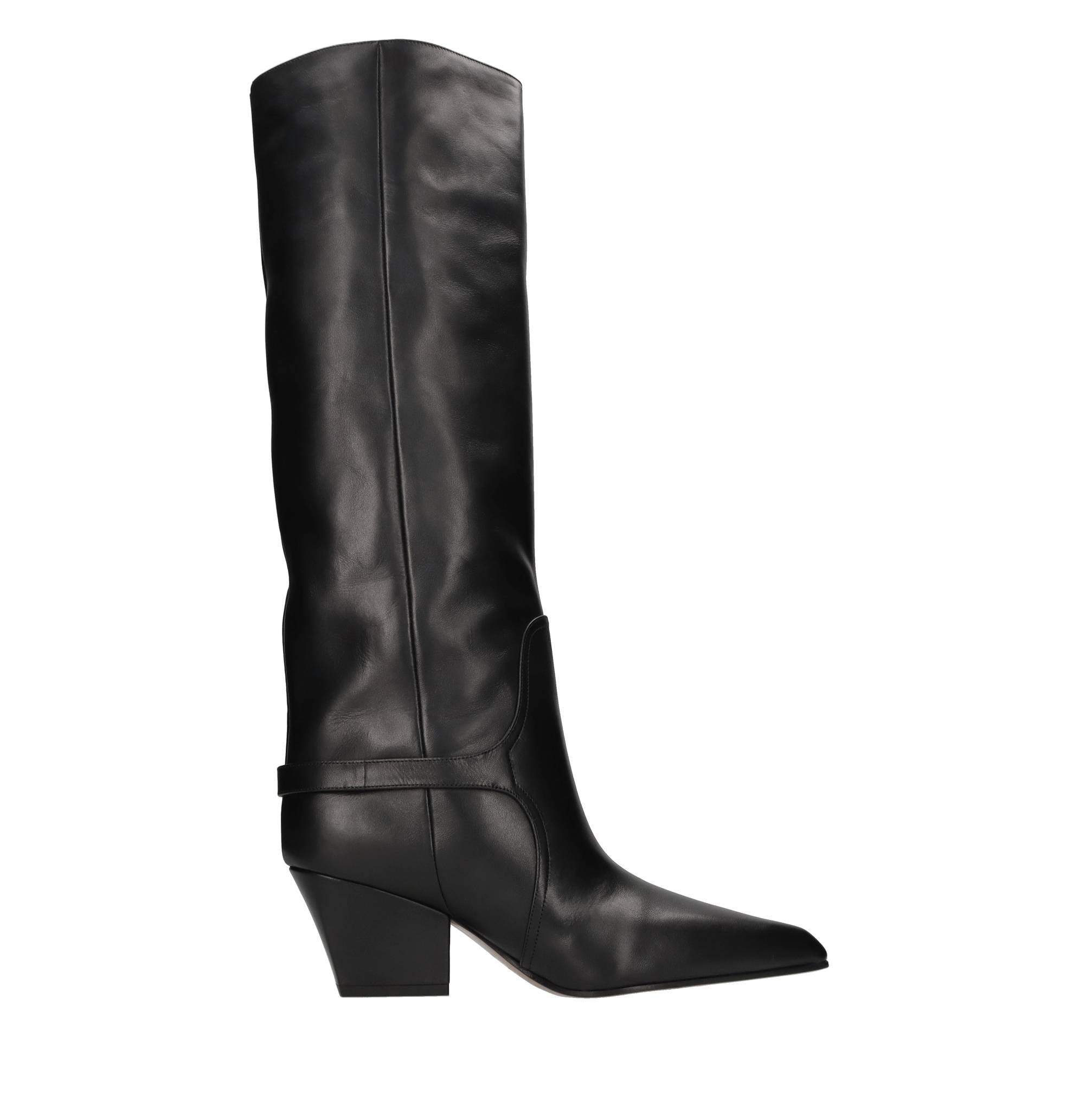 Stivali Jane Buckle in pelle 