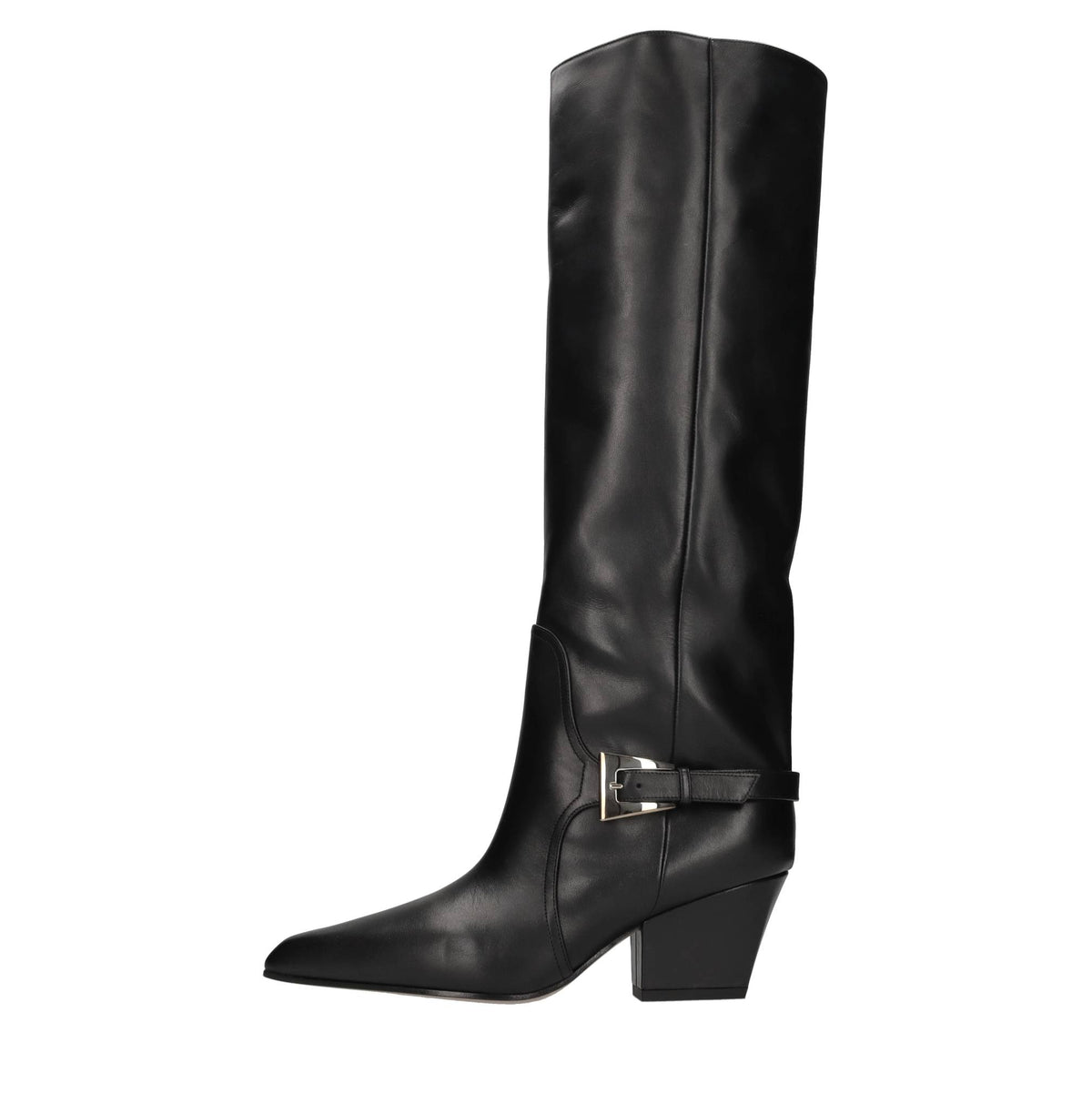 Stivali Jane Buckle in pelle 