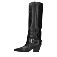 Stivali Jane Buckle in pelle 