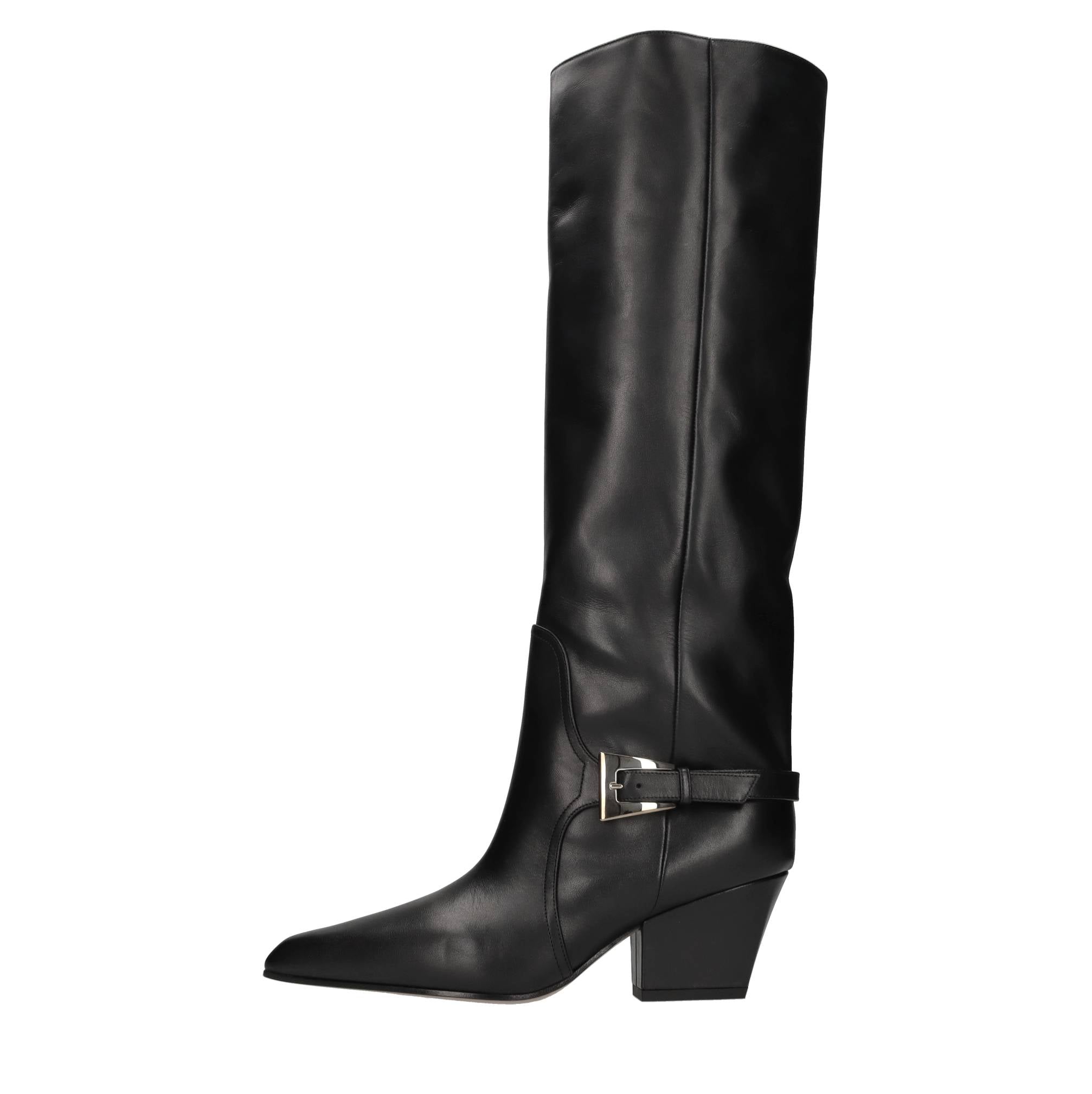 Stivali Jane Buckle in pelle 