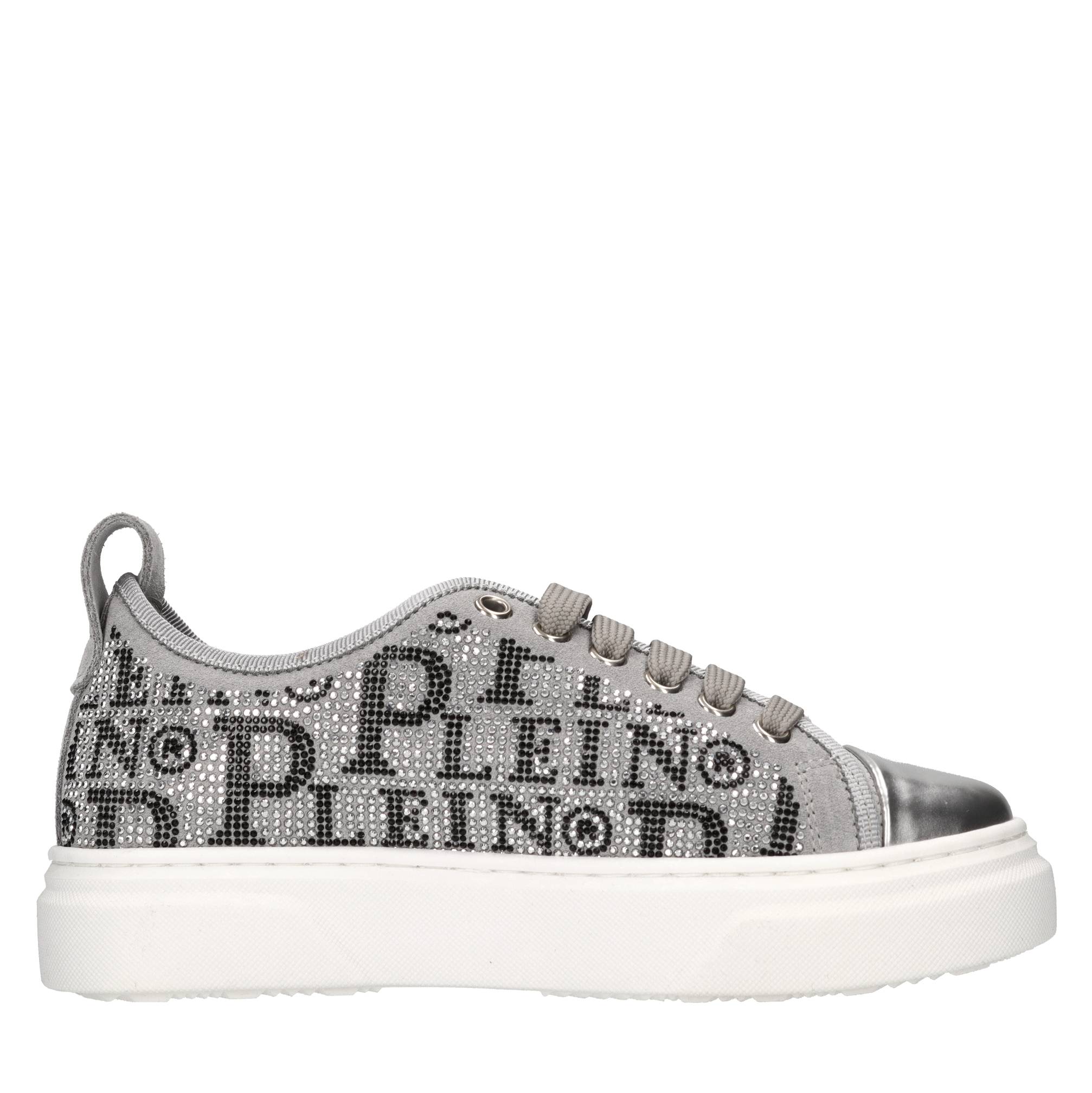 Sneakers in camoscio e strass 