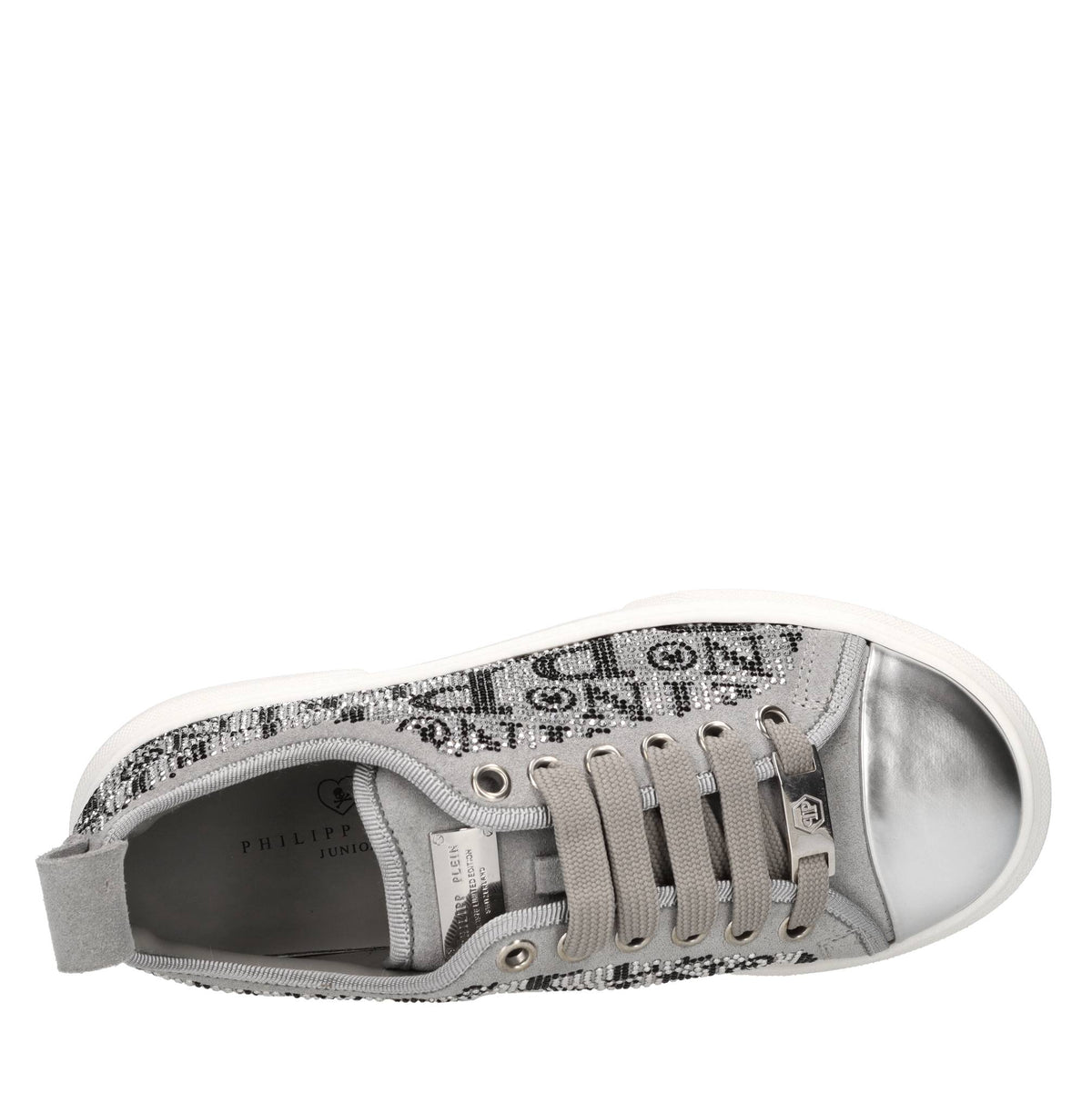 Sneakers in camoscio e strass 