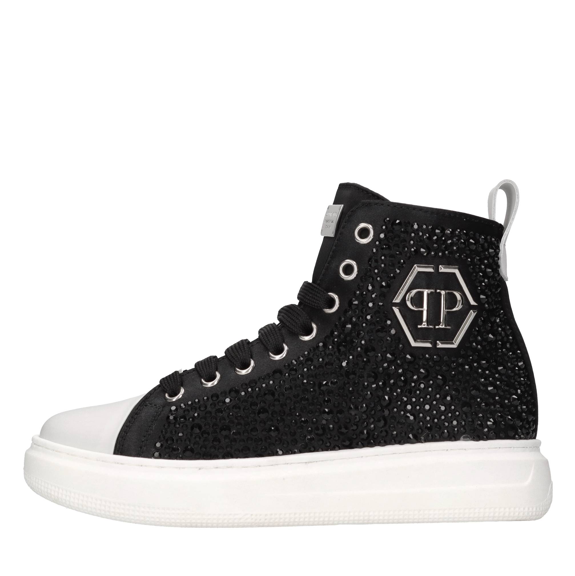 Sneakers in tessuto e strass 