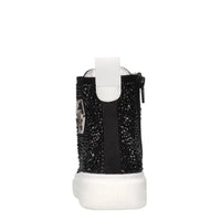 Sneakers in tessuto e strass 