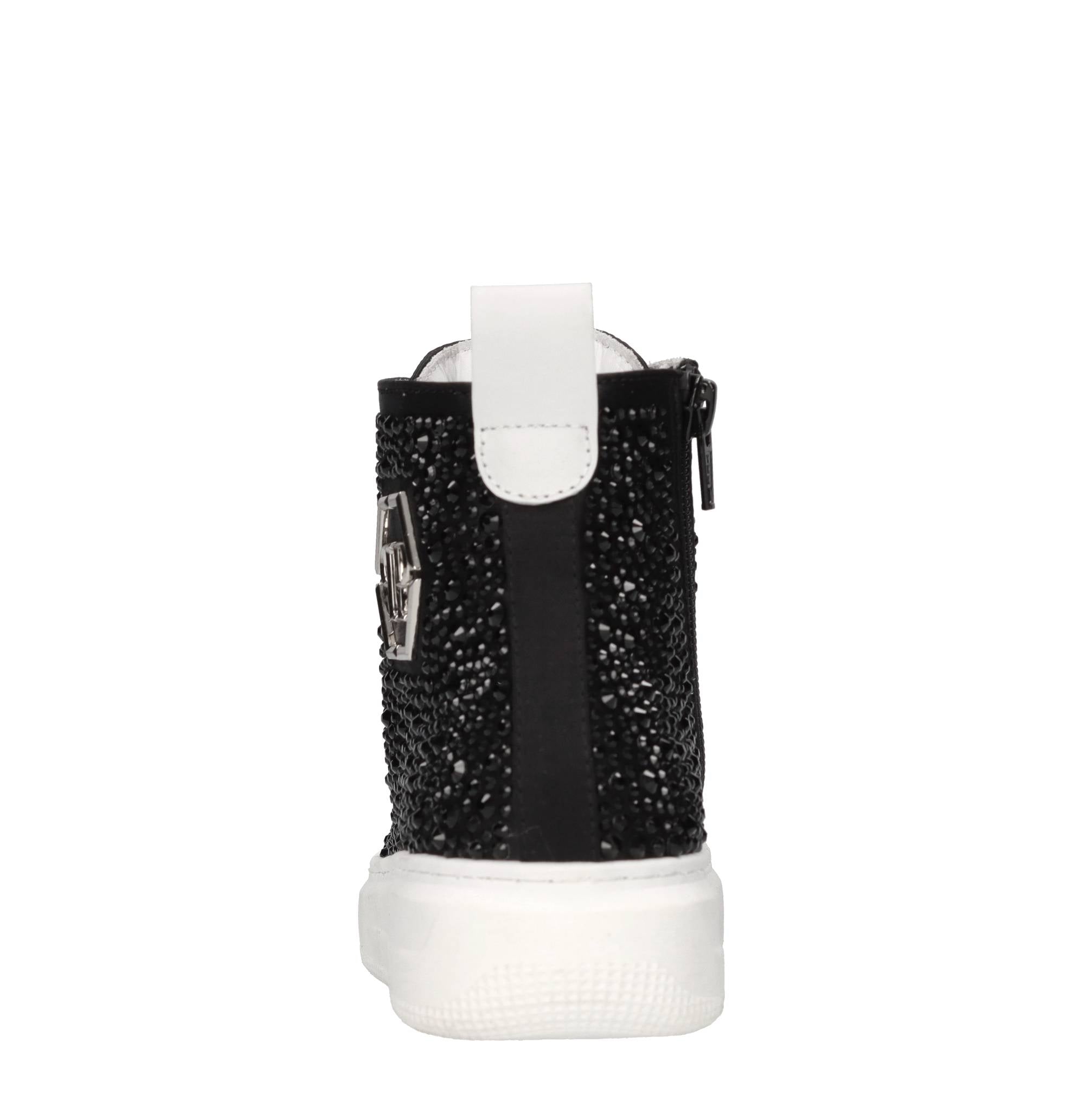 Sneakers in tessuto e strass 