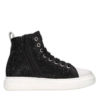 Sneakers in tessuto e strass 