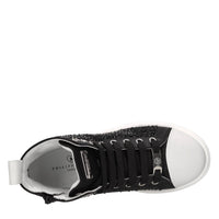 Sneakers in tessuto e strass 