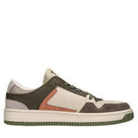 Sneakers in pelle, camoscio e tessuto 