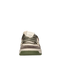 Sneakers in pelle, camoscio e tessuto 