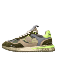 Sneakers in camoscio e tessuto 