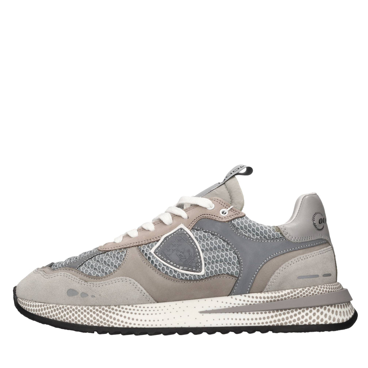 Sneakers in camoscio e tessuto 