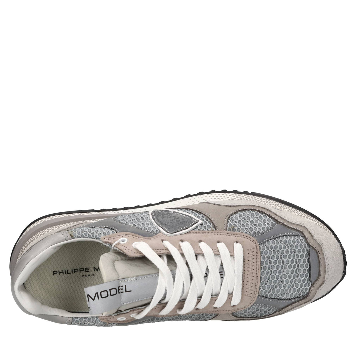 Sneakers in camoscio e tessuto 
