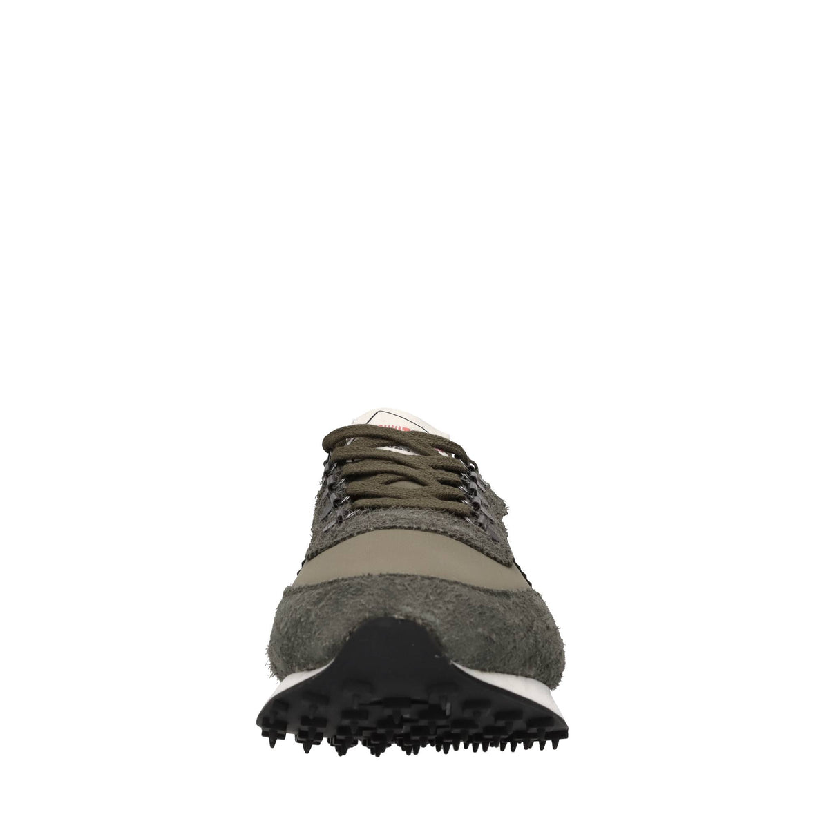 Sneakers in pelle, camoscio e tessuto 