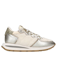 Sneakers in pelle ed ecopelliccia 