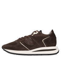 Sneakers in camoscio e tessuto 