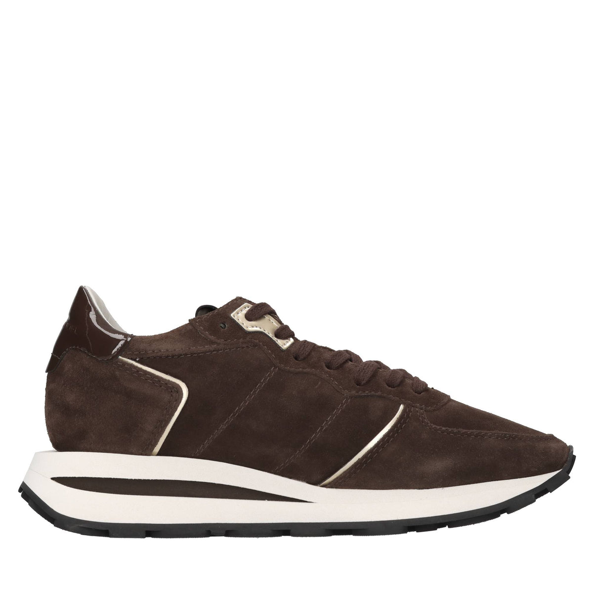 Sneakers in camoscio e tessuto 