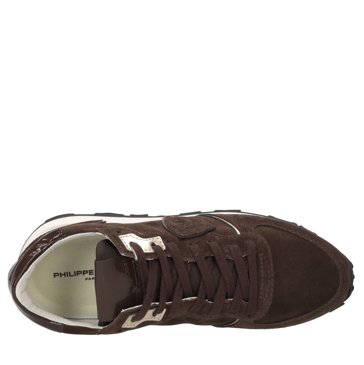 Sneakers in camoscio e tessuto 