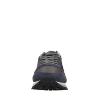 Sneakers in pelle, camoscio e tessuto 