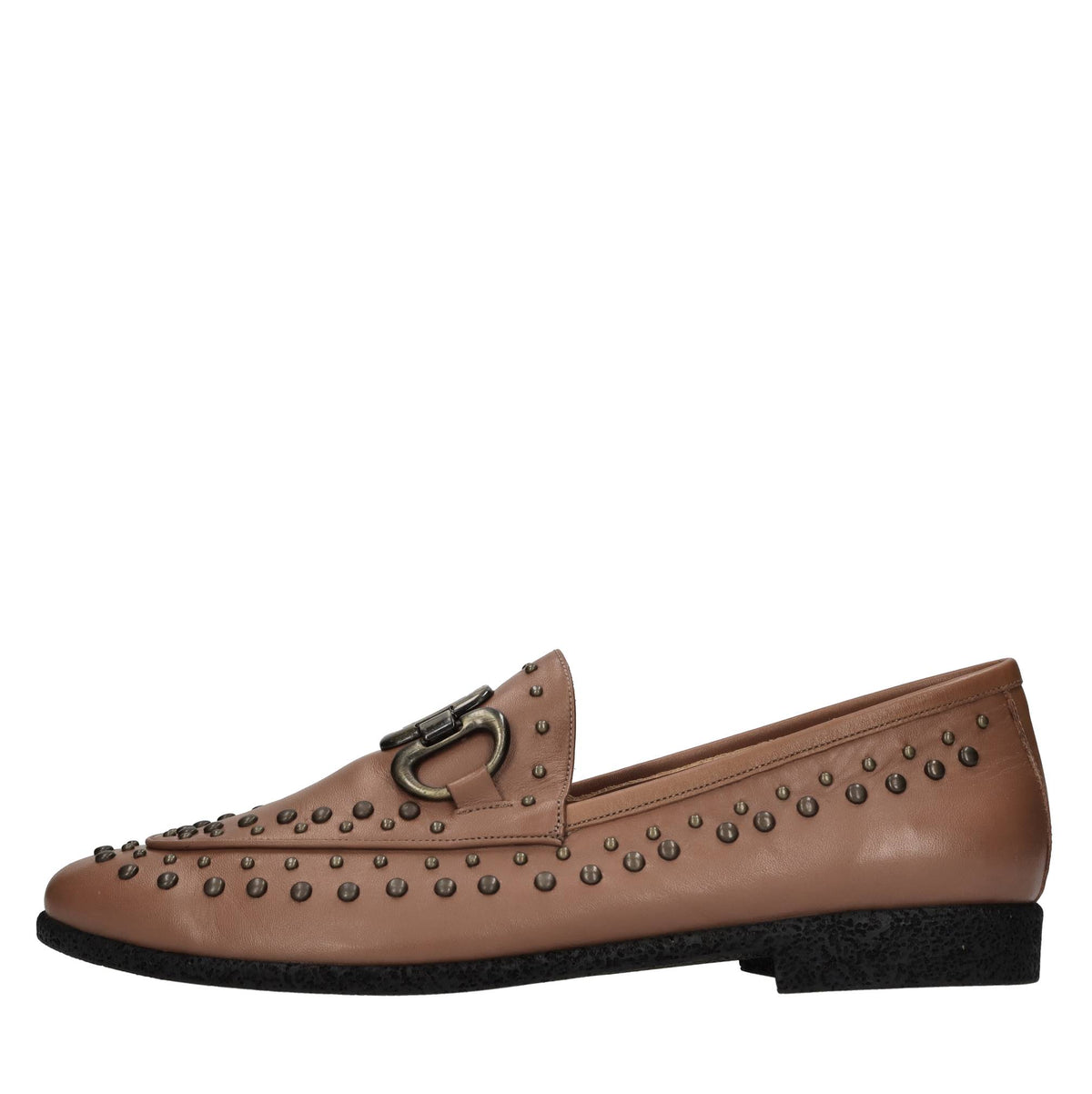 Mocassini in pelle con borchie 