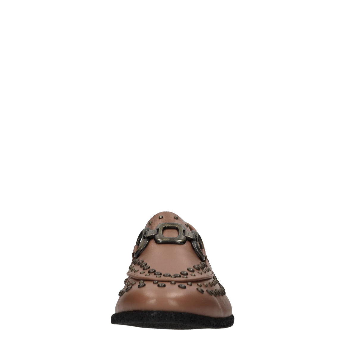 Mocassini in pelle con borchie 