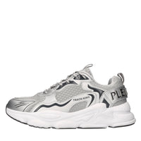 Sneakers in ecopelle e tessuto 