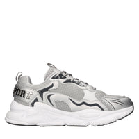 Sneakers in ecopelle e tessuto 