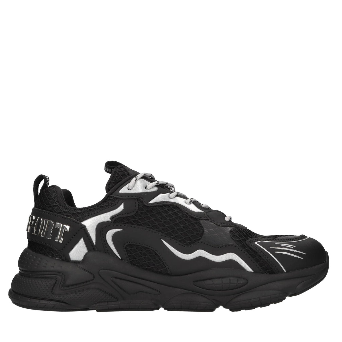 Sneakers in ecopelle e tessuto 