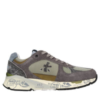 Sneakers in camoscio e tessuto 