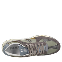Sneakers in camoscio e tessuto 
