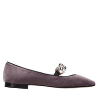 Ballerine in velluto e pelle 