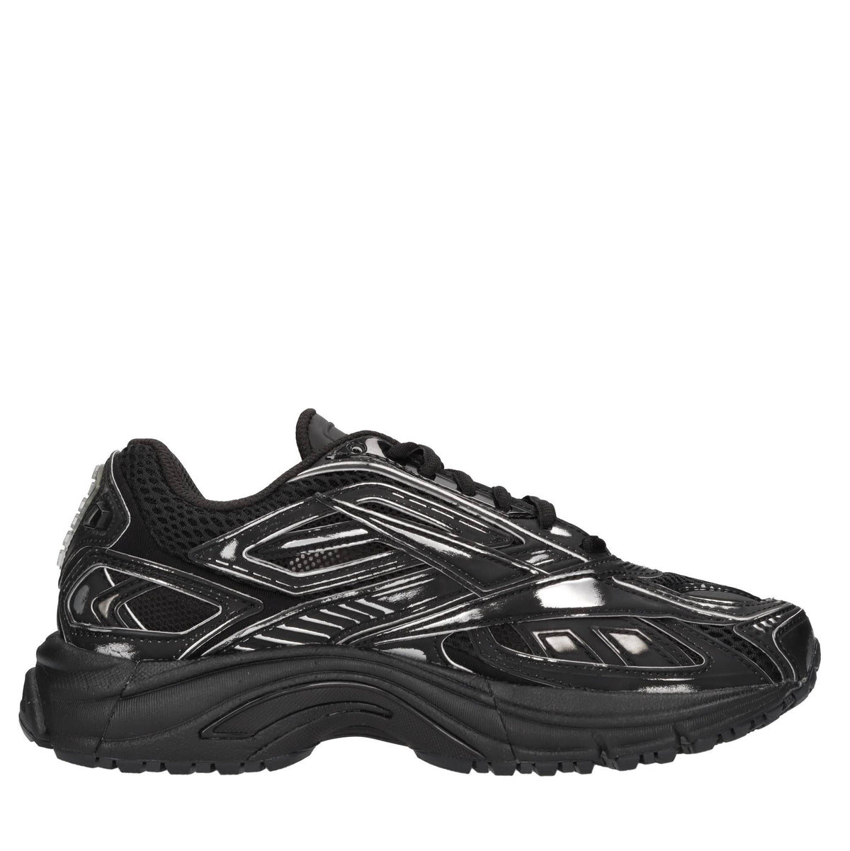 Sneakers in ecopelle e tessuto 