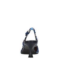 Décolleté slingback in tessuto 