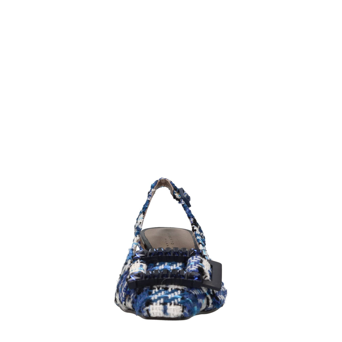 Décolleté slingback in tessuto 