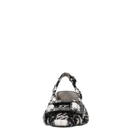 Décolleté slingback in tessuto 