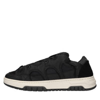 Sneakers in tessuto e camoscio 